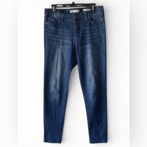 Anne Klein Dark Blue Skinny Ankle Jeans